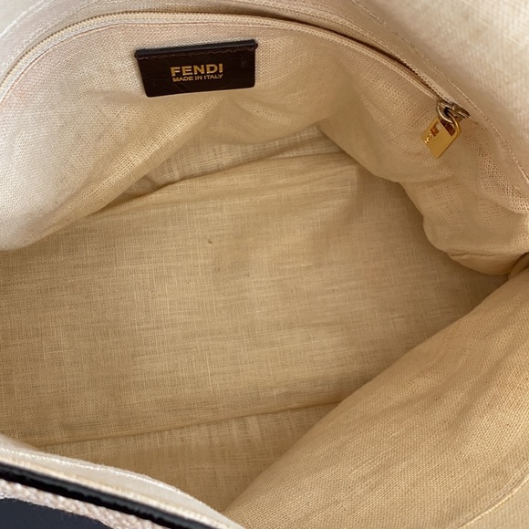 Fendi Rare Raffia Elaphe Python Buckle Forever Big Mama Bag - Picture 10 of 16